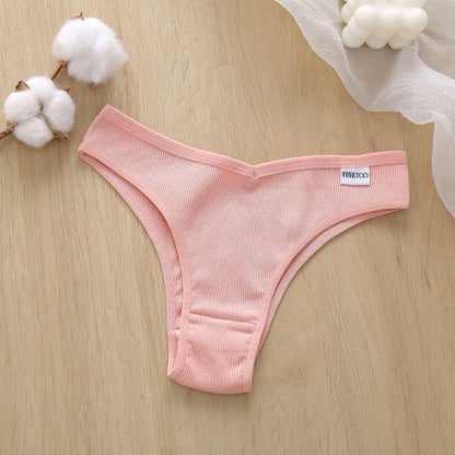 Women's Solid Color T-Back Hipster/Bikini Panties - ForVanity underwear, women's lingerie Underwear