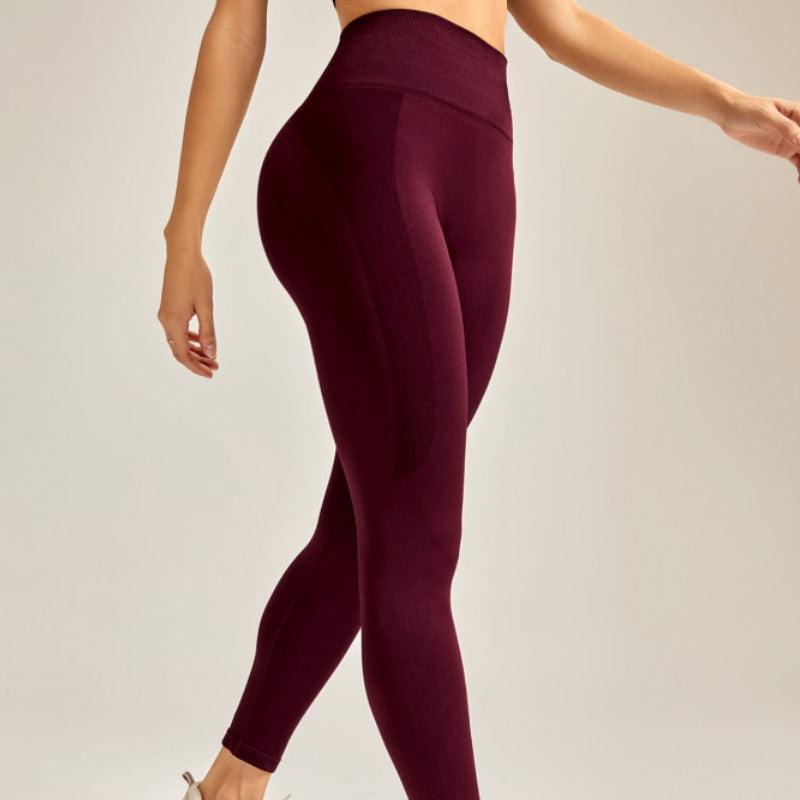 Seamless Knitted Yoga High Rise Solid Leggings - ForVanity Leggings, women's sports & entertainment Activewear Pants