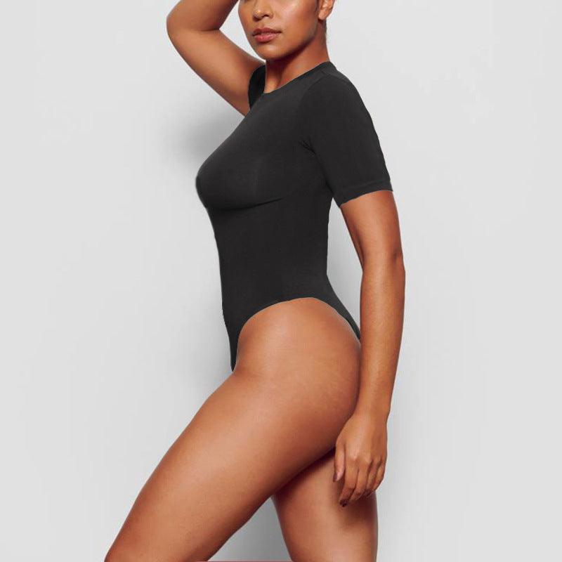 Half-Sleeve Tight Sexy Summer Bodysuit - ForVanity bodysuits, women's clothing Bodysuit