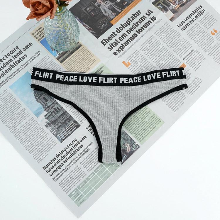 Women's Low Rise Temptation T-Back Letter Graphic Thongs/Underwear - ForVanity underwear, women's lingerie Underwear