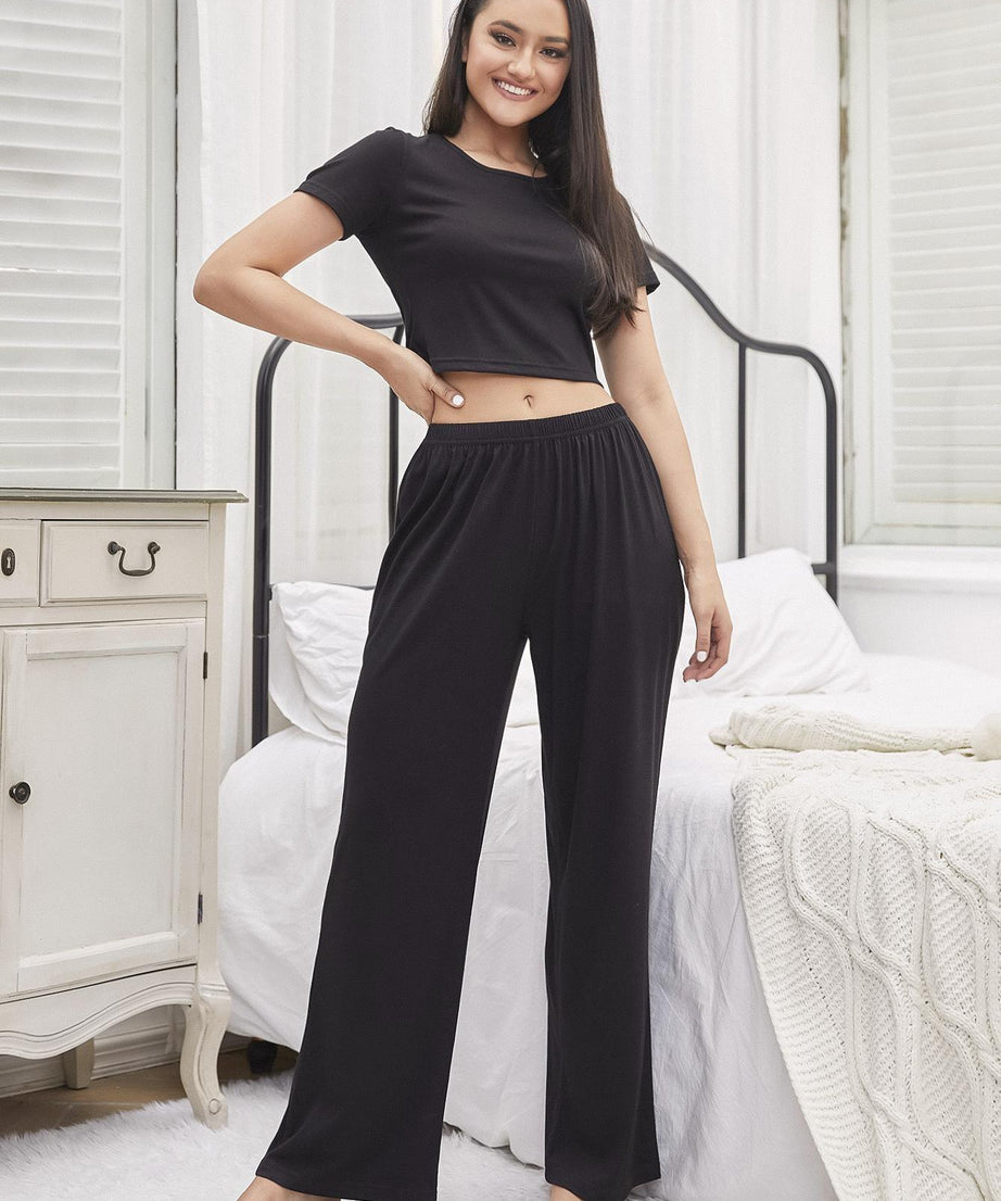 Stay Comfortable with Our Solid Color Casual Lounge Set for Women - ForVanity loungewear, women's clothing Loungewear