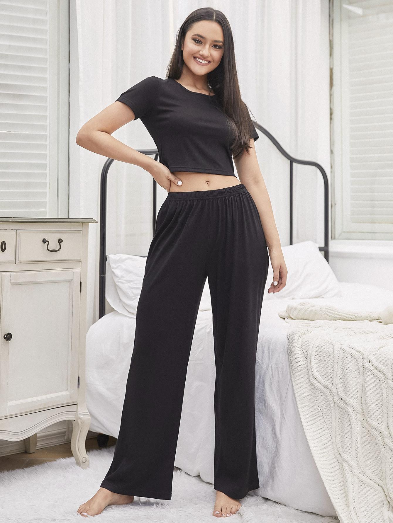 Stay Comfortable with Our Solid Color Casual Lounge Set for Women - ForVanity loungewear, women's clothing Loungewear