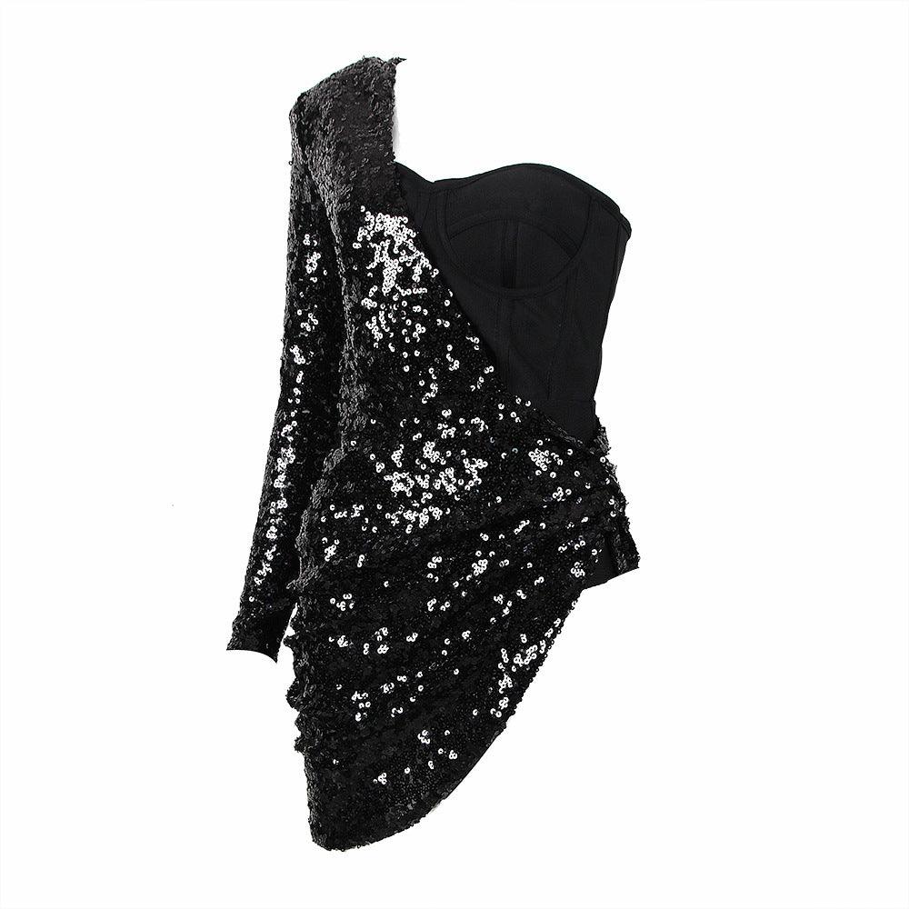 Sequinned Nightclub Mini Dress: Sizzle in Sparkles and Shine All Night - ForVanity cocktail dress, dress, party, party dress, women's clothing Party Dress