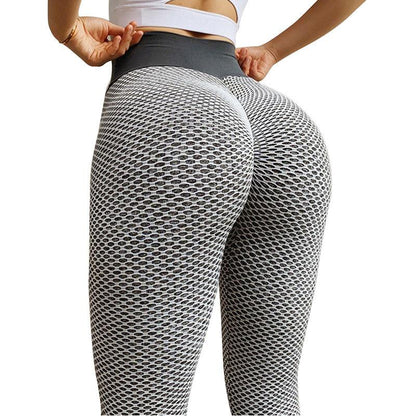Full-Length Honeycomb Yoga Leggings with High Top Design and Cotton Material - ForVanity Leggings, women's sports & entertainment Activewear Pants