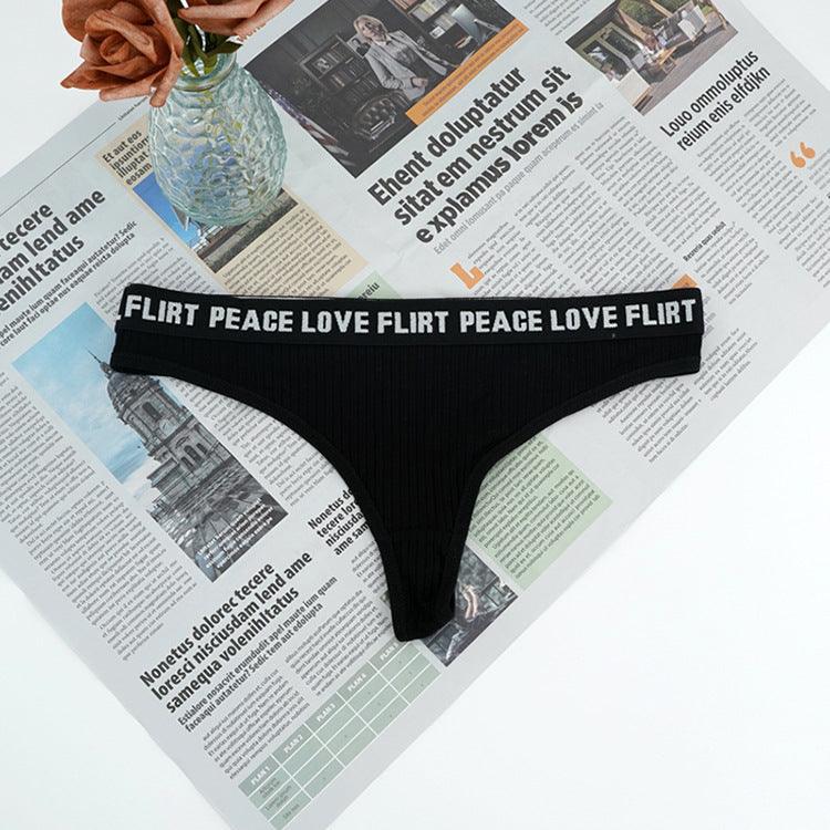 Women's Low Rise Temptation T-Back Letter Graphic Thongs/Underwear - ForVanity underwear, women's lingerie Underwear