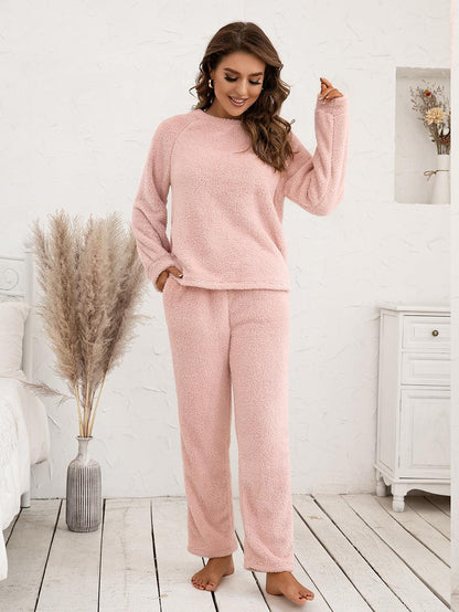 Stay Comfortable with Our Double-Sided Plush Lounge Set for Women - ForVanity loungewear, women's clothing Loungewear