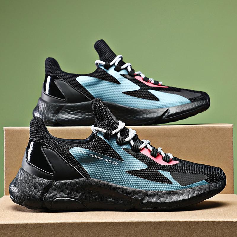 Men's Lightweight Breathable Flying Woven Shock Absorbing Sneakers - ForVanity men's shoes, sneakers Sneakers