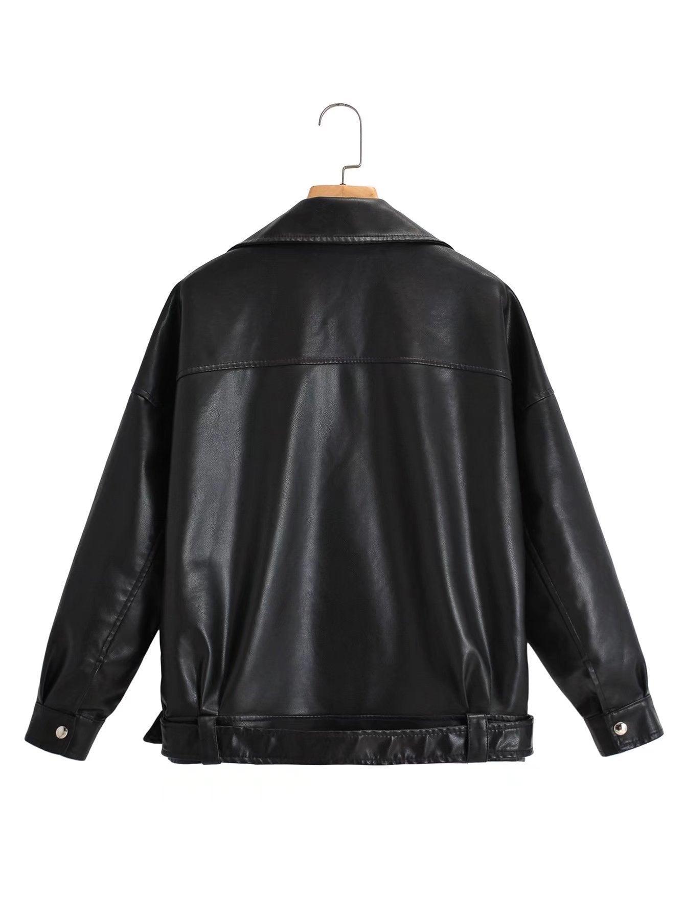 Autumn Faux Leather Jacket - ForVanity 