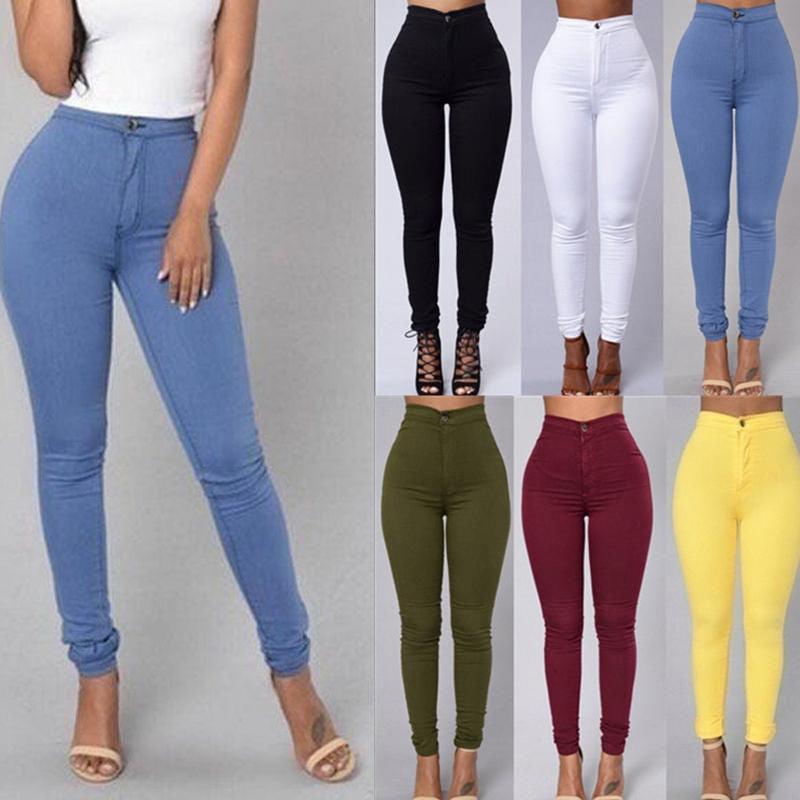 Chic High-Waisted Slim-Fit Denim Stretchy Skinny Jeans for Women - ForVanity jeans, women's clothing Jeans