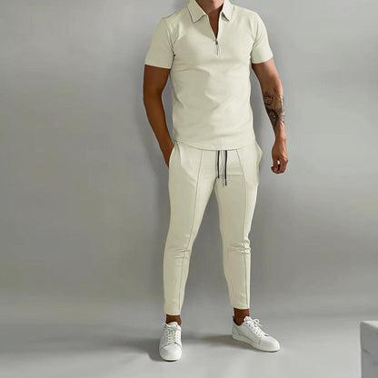 Stay Cool and Stylish with Our Popular Men's Slim Casual Suit - ForVanity men's clothing, men's outfits, men's set, pant outfit Men's Outfit