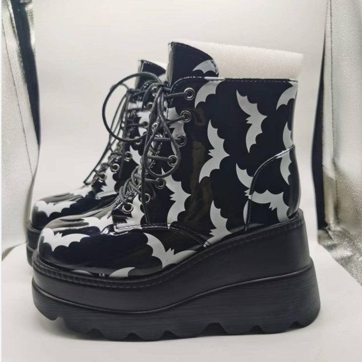 Unique Design Muffin Thick Bottom Women's Boots with Belt Buckle - ForVanity boots, women's shoes Boots