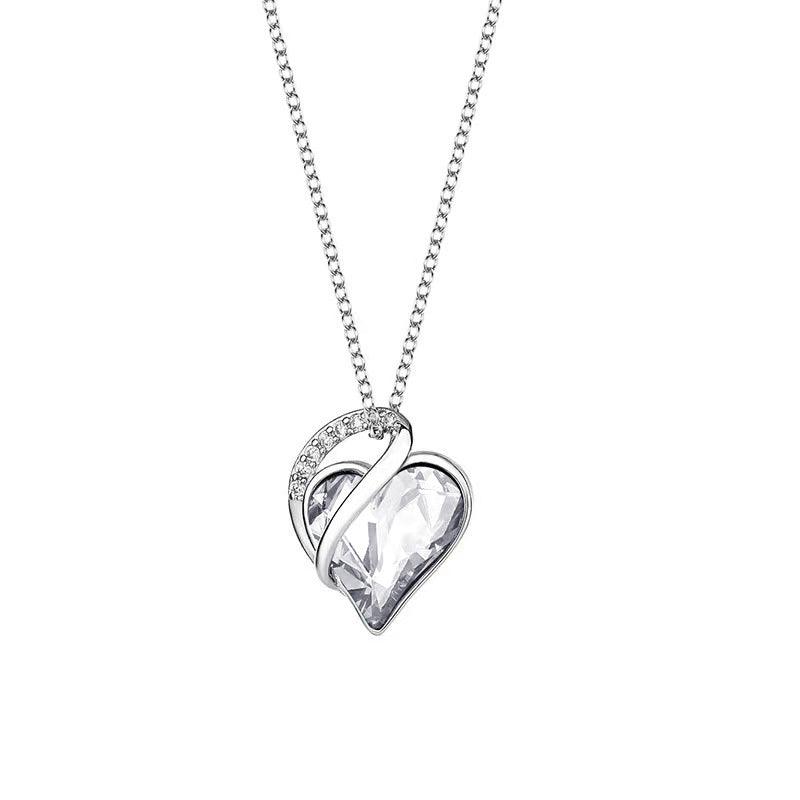Valentine's Day Gift Sliver Heart Shaped Geometric Necklace - ForVanity Valentine’s Day, Valentine’s Day Love Jewelry, women's jewellery & watches Silver Necklace