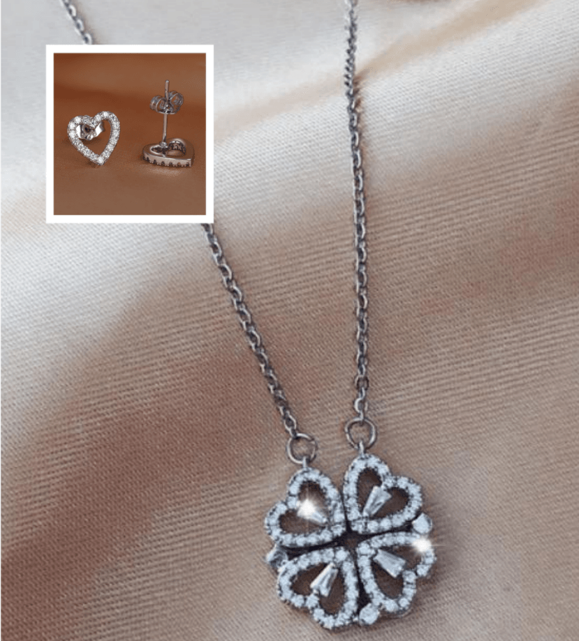 Detachable Four-leaf Clover Love Necklace - ForVanity Valentine’s Day, Valentine’s Day Love Jewelry, women's jewellery & watches necklace