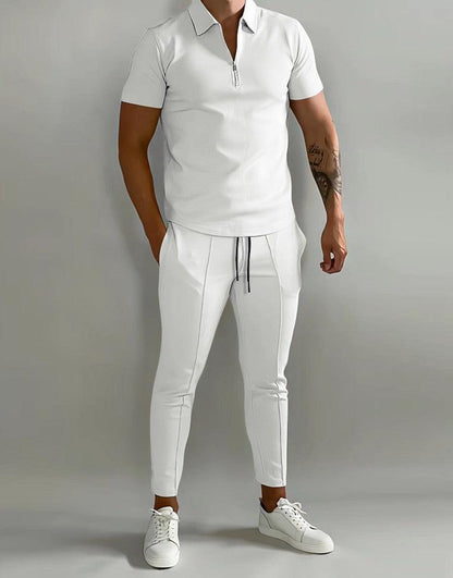 Stay Cool and Stylish with Our Popular Men's Slim Casual Suit - ForVanity men's clothing, men's outfits, men's set, pant outfit Men's Outfit