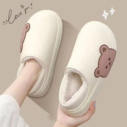 Bear Fluffy Winter House Slippers - ForVanity house slippers, men's shoes, women's shoes Slippers