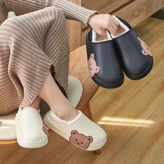 Bear Fluffy Winter House Slippers - ForVanity house slippers, men's house slippers, men's shoes, women's house slippers, women's shoes Slippers