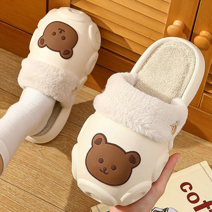 Bear Winter Warm House Slippers - ForVanity house slippers, women's shoes Slippers