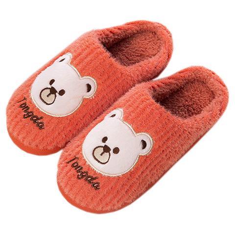 Bear Slippers Women Warm Winter Shoes Fuzzy Home Slippers - ForVanity 4