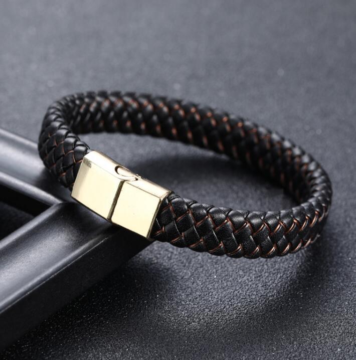 Braided Leather Bracelet Magnetic Clasp - ForVanity bracelets & bangles, men's jewellery & watches Bracelets