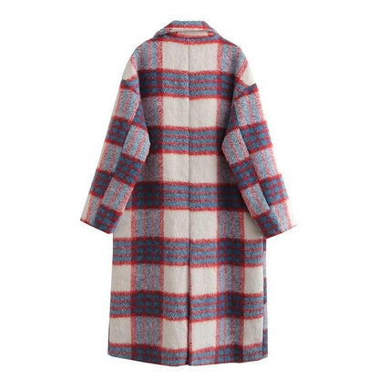 Brushed Thickened Pattern Loose Wool Trench Coat - ForVanity coat, jackets & coats, women's clothing, wool Coat
