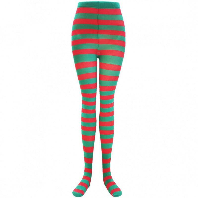 Rainbow Colorful Striped Stockings - Perfect for Parties - ForVanity womens's socks Socks