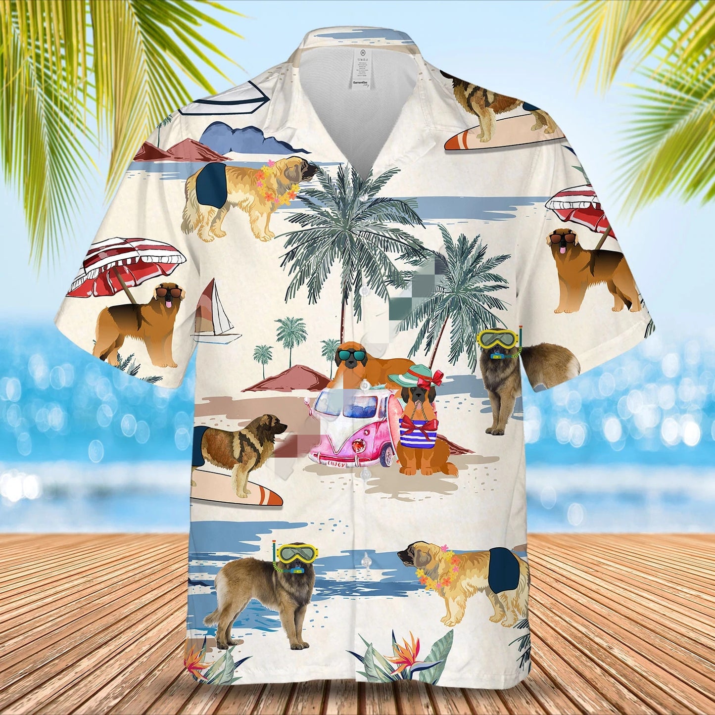 Men's Playful 3D Dog Print Top – Vibrant Summer Casual Shirt