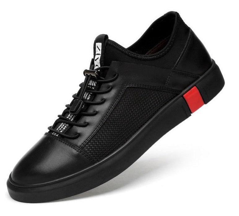 Sleek Top Layer Leather Sneakers - Casual Everyday Style & Comfort - ForVanity men's shoes, sneakers, women's shoes Shoes