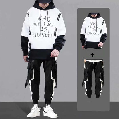 Men's Casual Hooded Sweater and Pants Set - Loose and Comfy