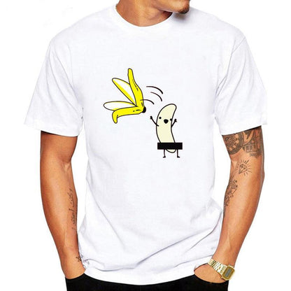 Cute Banana Peel Printed T-Shirt - ForVanity Shirts & Tops