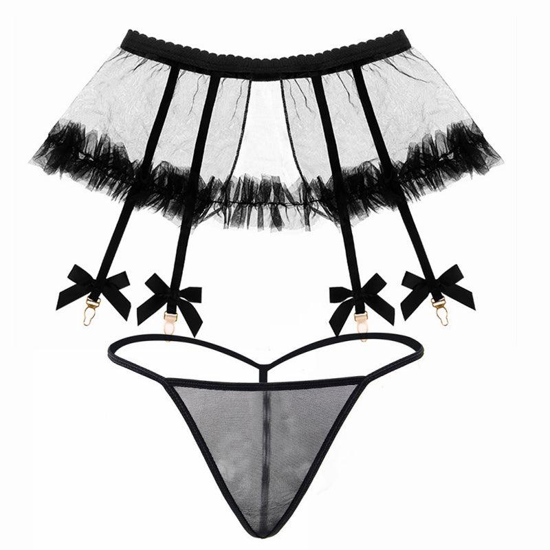 Women's Chic Garter with Long Tube Net Stockings – Versatile & Stylish - ForVanity lingerie accessories, Pantyhose & Stockings, women's lingerie Stockings