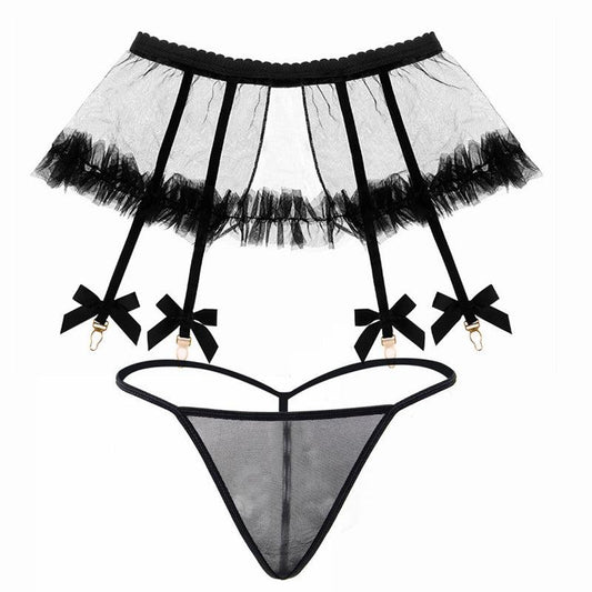 Women's Chic Garter with Long Tube Net Stockings – Versatile & Stylish - ForVanity lingerie accessories, Pantyhose & Stockings, women's lingerie Stockings