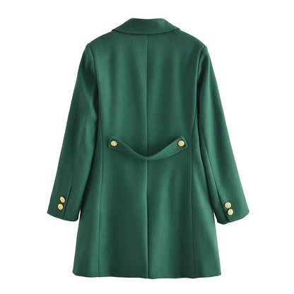 Dark Green Wool Coat - A Must-Have for Fall and Winter - ForVanity coat, jackets & coats, women's clothing, wool Coat