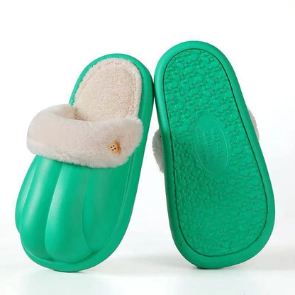 Detachable Winter Wafer-proof Couple Home Fuzzy Slippers - ForVanity house slippers, men's shoes, women's shoes Slippers