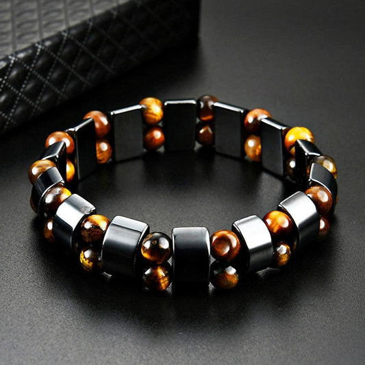 Double Hematite Tiger's Eye Bracelets - ForVanity bracelets & bangles, men's jewellery & watches Bracelets