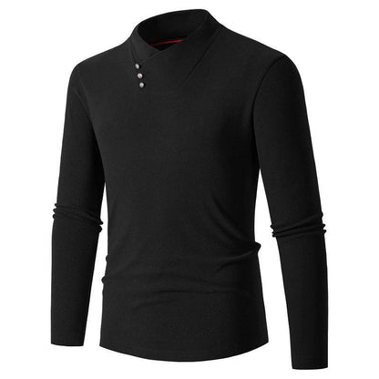 Men's Slim-Fit Stand Collar Long Sleeve Sweater - ForVanity men's clothing, men's sweaters Sweaters