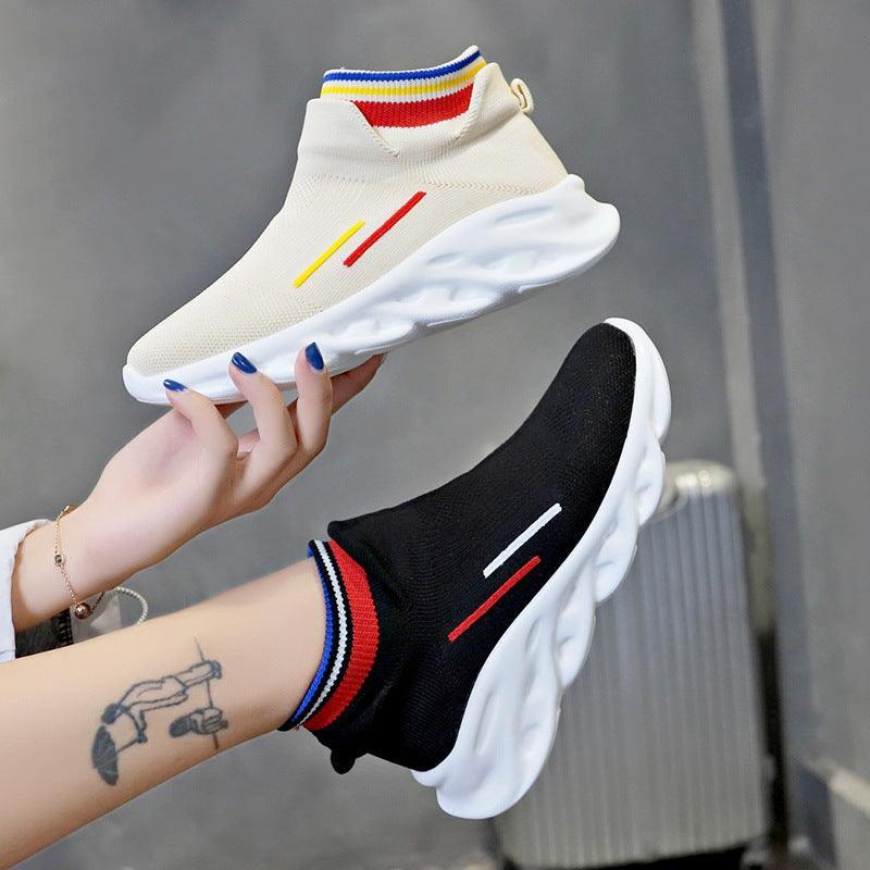 Elastic Fashion Socks Sneakers - ForVanity sneakers, women's shoes Shoes