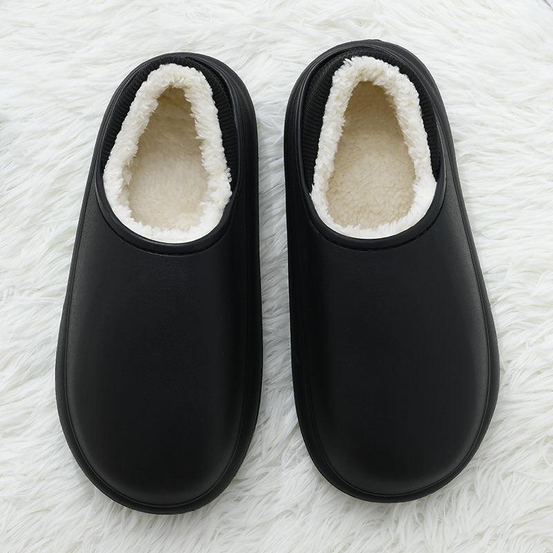 Fluffy Waterproof Warm Plush Couple Slippers - ForVanity house slippers, men's shoes, women's shoes Slippers