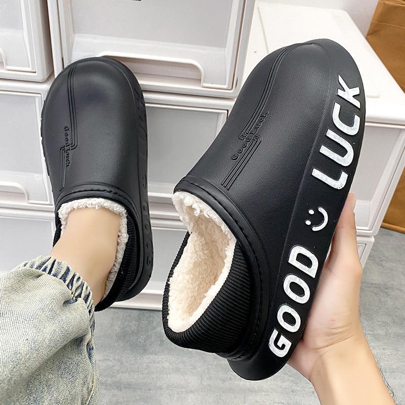Foldable Heel House Furry Slippers - ForVanity house slippers, men's shoes, women's shoes Slippers