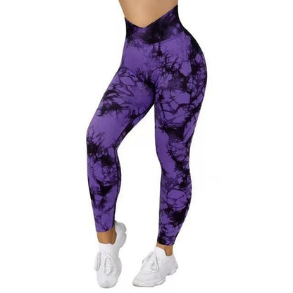 Seamless Tie Dye Leggings - Perfect for Yoga, Fitness, and Running - ForVanity Leggings, women's sports & entertainment Activewear Pants