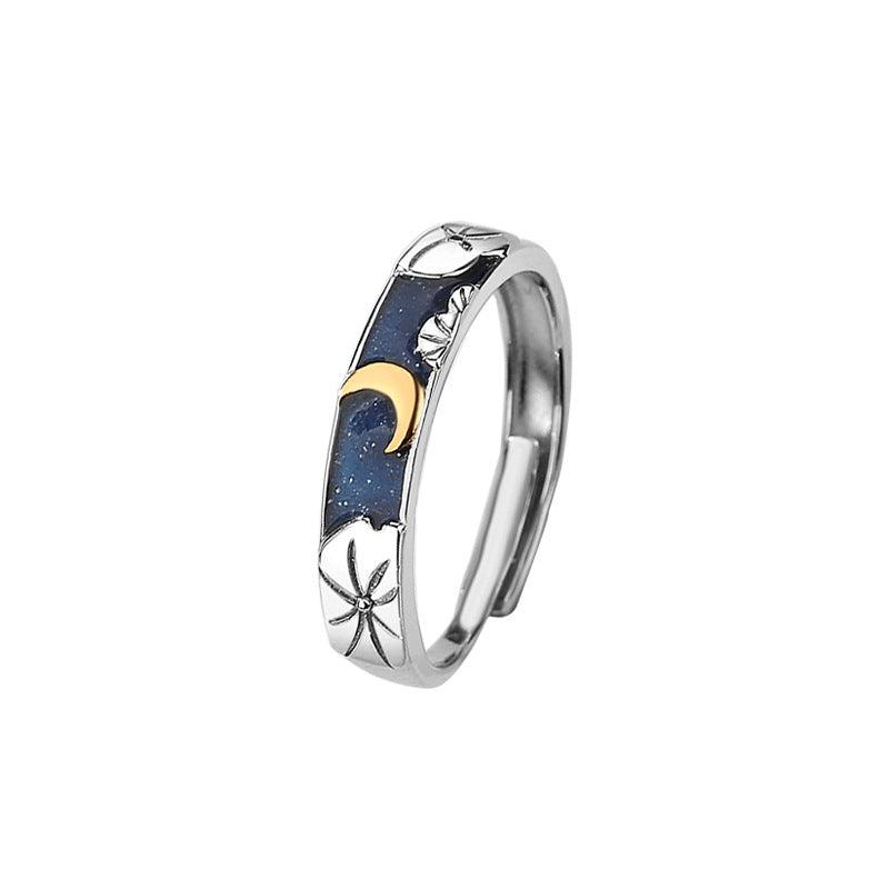 Lotus Pond Moonlight Couple Ring - ForVanity men's jewellery & watches, Valentine’s Day, Valentine’s Day Love Jewelry, women's jewellery & watches Rings