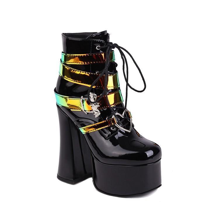 Singer's Strap Boots - ForVanity boots, women's shoes Boots