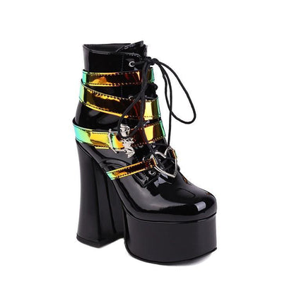 Singer's Strap Boots - ForVanity boots, women's shoes Boots