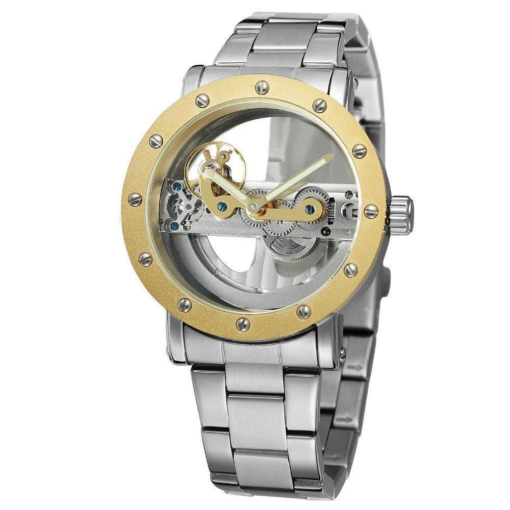 Fashion Double-Sided Hollow Men's Mechanical Watch - ForVanity men's jewellery & watches, watches Watches