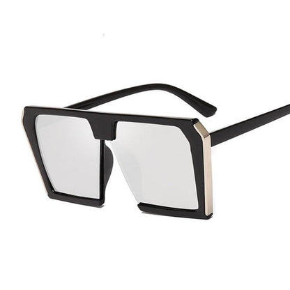 Women's Large Square Sunglasses: Metal-Infused Fashion Brilliance - ForVanity sunglasses, women's accessories Sunglasses