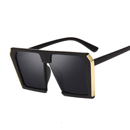 Women's Large Square Sunglasses: Metal-Infused Fashion Brilliance - ForVanity sunglasses, women's accessories Sunglasses