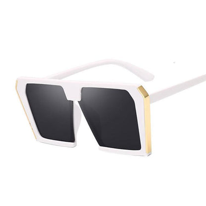 Women's Large Square Sunglasses: Metal-Infused Fashion Brilliance - ForVanity sunglasses, women's accessories Sunglasses