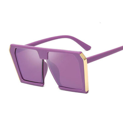 Women's Large Square Sunglasses: Metal-Infused Fashion Brilliance - ForVanity sunglasses, women's accessories Sunglasses