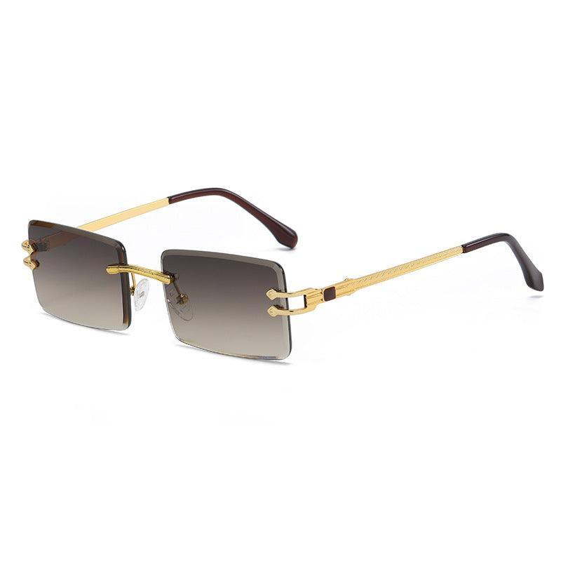 Fashion Shape Rimless Cut Edge Sunglasses - ForVanity men's accessories, sunglasses, women's accessories Sunglasses