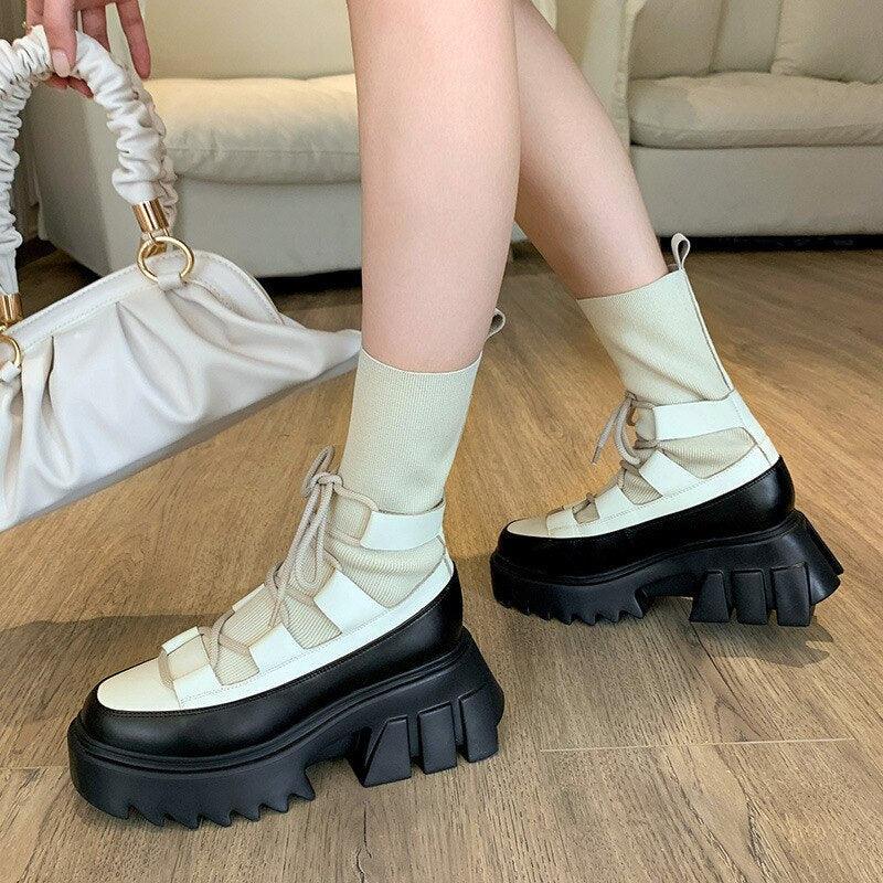 Fashion Thick-soled Japanese Boots - ForVanity boots, women's shoes Shoes