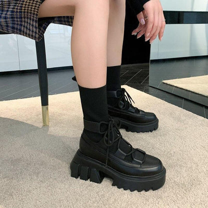 Fashion Thick-soled Japanese Boots - ForVanity boots, women's shoes Shoes